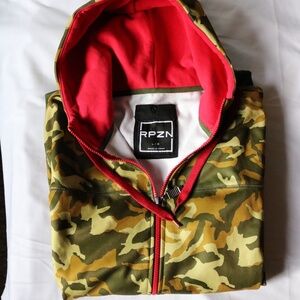 RPZN Men's Camo Hoodie Full Zip Size Large